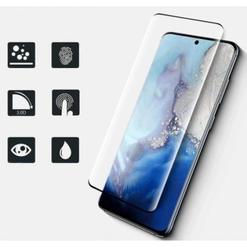 Samsung Galaxy S20 Esnek Süper Pet Jelatin Ekran Koruyucu - Siyah