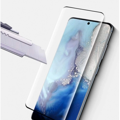 Samsung Galaxy S20 Esnek Süper Pet Jelatin Ekran Koruyucu - Siyah