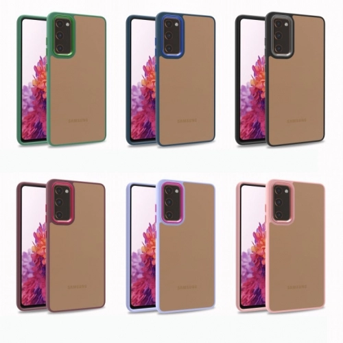 Samsung Galaxy S20 FE Kılıf Electro Silikon Renkli Flora Kapak - Lila