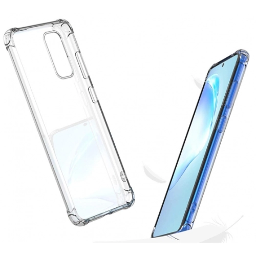 Samsung Galaxy S20 Kılıf Silikon Köşe Korumalı Airbag Darbe Emici Kapak - Şeffaf