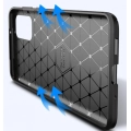Samsung Galaxy S20 Kılıf Silikon Parmak İzi Bırakmayan Karbon Soft Negro Kapak - Siyah