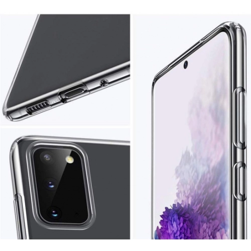 Samsung Galaxy S20 Kılıf Kamera Korumalı Esnek Silikon Kapak - Şeffaf