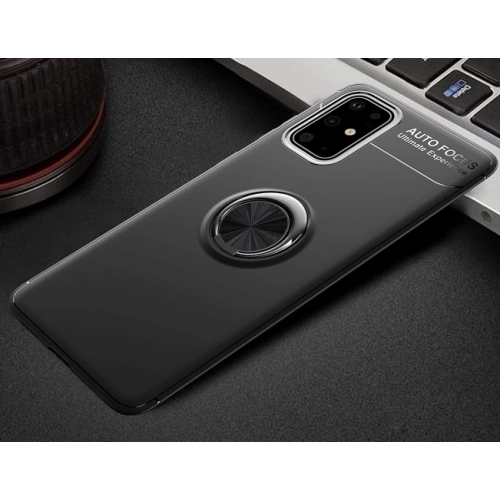 Samsung Galaxy S20 Plus Kılıf Renkli Silikon Yüzüklü Standlı Auto Focus Ravel Kapak - Mavi