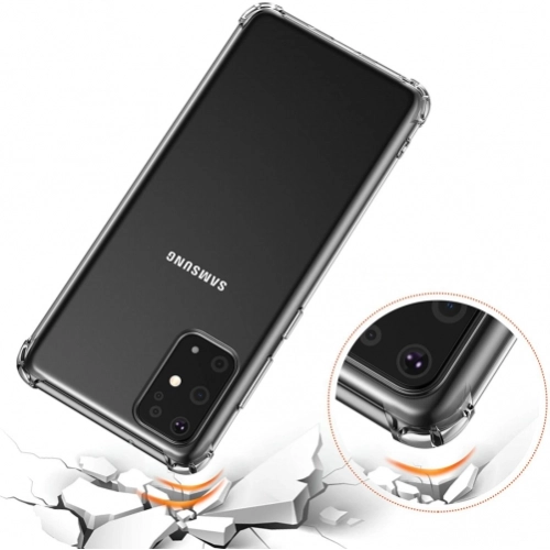 Samsung Galaxy S20 Plus Kılıf Silikon Köşe Korumalı Airbag Darbe Emici Kapak - Şeffaf