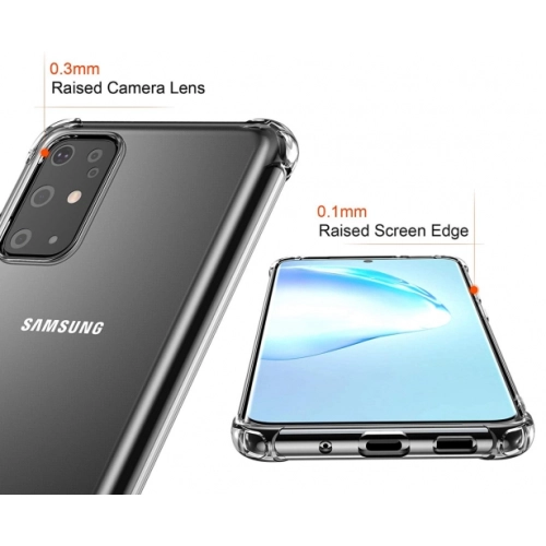 Samsung Galaxy S20 Plus Kılıf Silikon Köşe Korumalı Airbag Darbe Emici Kapak - Şeffaf