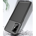 Samsung Galaxy S20 Plus Kılıf Silikon Parmak İzi Bırakmayan Karbon Soft Negro Kapak - Lacivert