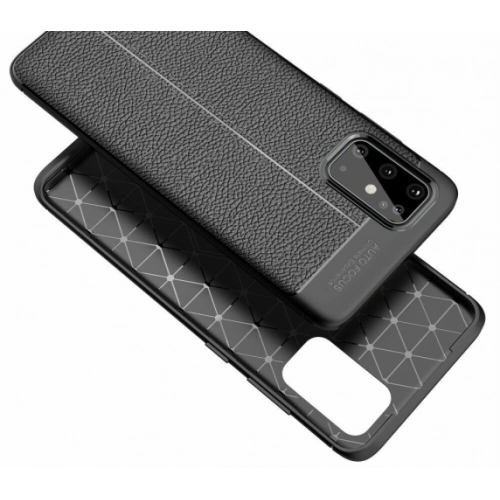 Samsung Galaxy S20 Plus Kılıf Deri Görünümlü Lüks Parmak İzi Bırakmaz Niss Silikon Kapak - Lacivert