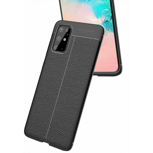 Samsung Galaxy S20 Plus Kılıf Deri Görünümlü Lüks Parmak İzi Bırakmaz Niss Silikon Kapak - Lacivert