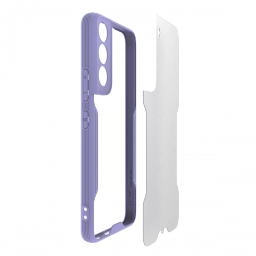 Samsung Galaxy S22 Kılıf Renkli Silikon Kamera Lens Korumalı Şeffaf Parfe Kapak - Mavi