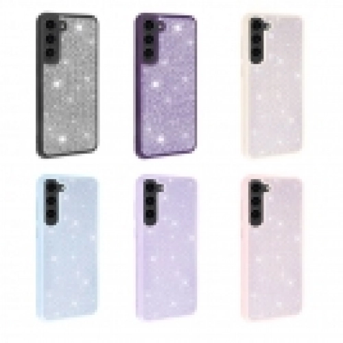 Samsung Galaxy S23 Kılıf Parlak Taşlı Tasarım Zore Ston Kapak - Pembe