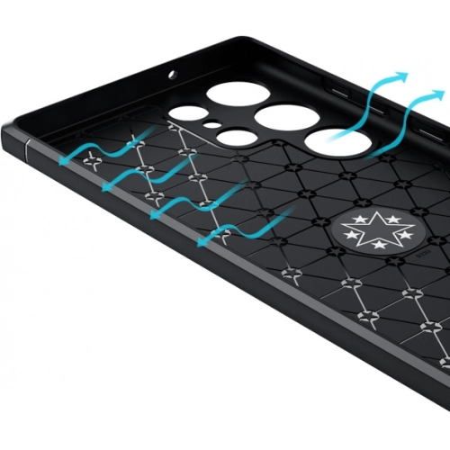 Samsung Galaxy S23 Ultra Kılıf Renkli Silikon Yüzüklü Standlı Auto Focus Ravel Kapak - Siyah