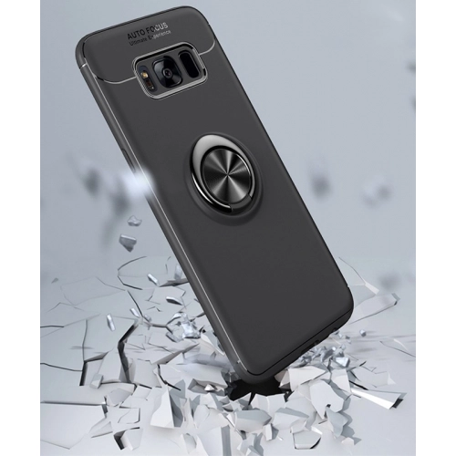 Samsung Galaxy S8 Kılıf Renkli Silikon Yüzüklü Standlı Auto Focus Ravel Kapak - Rose Gold