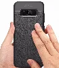 Samsung Galaxy S8 Kılıf Deri Görünümlü Parmak İzi Bırakmaz Niss Silikon - Siyah
