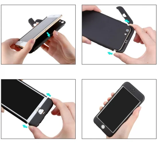 Samsung Galaxy S8 Plus Kılıf 3 Parçalı 360 Tam Korumalı Rubber AYS Kapak  - Pembe