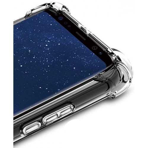 Samsung Galaxy S8 Plus Kılıf Silikon Köşe Korumalı Airbag Darbe Emici Kapak - Şeffaf