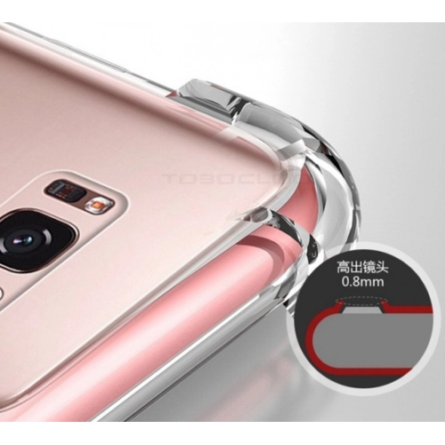 Samsung Galaxy S8 Plus Kılıf Silikon Köşe Korumalı Airbag Darbe Emici Kapak - Şeffaf