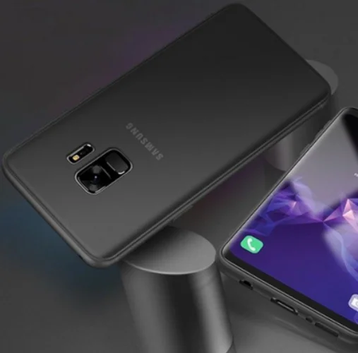 Samsung Galaxy S9 Kılıf İnce Mat Esnek Silikon - Siyah