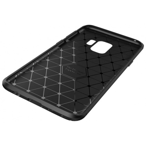 Samsung Galaxy S9 Kılıf Silikon Parmak İzi Bırakmayan Karbon Soft Negro Kapak - Siyah