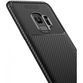 Samsung Galaxy S9 Kılıf Silikon Parmak İzi Bırakmayan Karbon Soft Negro Kapak - Siyah