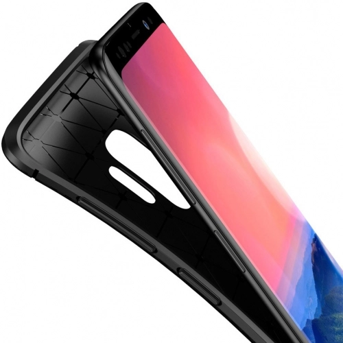 Samsung Galaxy S9 Kılıf Silikon Parmak İzi Bırakmayan Karbon Soft Negro Kapak - Siyah