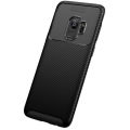 Samsung Galaxy S9 Kılıf Silikon Parmak İzi Bırakmayan Karbon Soft Negro Kapak - Siyah