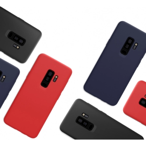 Samsung Galaxy S9 Plus Kılıf İnce Soft Mat Renkli Esnek Silikon Kapak - Mor