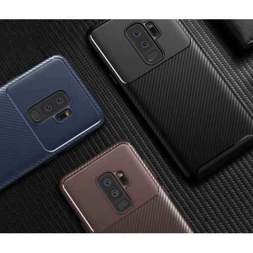 Samsung Galaxy S9 Plus Kılıf Silikon Parmak İzi Bırakmayan Karbon Soft Negro Kapak - Siyah
