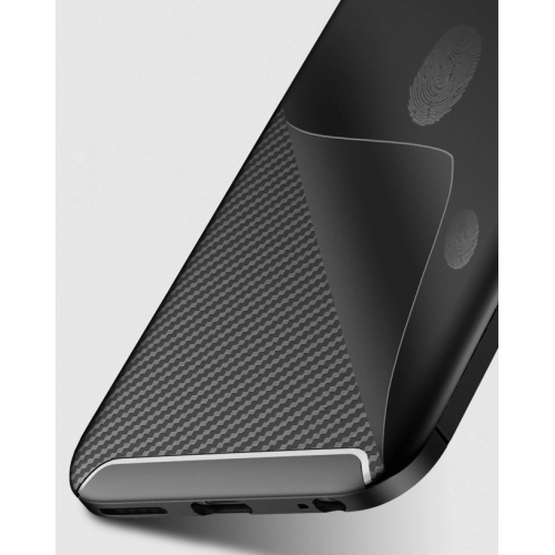 Samsung Galaxy S9 Plus Kılıf Silikon Parmak İzi Bırakmayan Karbon Soft Negro Kapak - Siyah