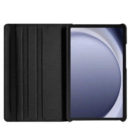 Samsung Galaxy Tab A9 Plus Tablet Kılıfı 360 Derece Dönebilen Standlı Kapak - Siyah