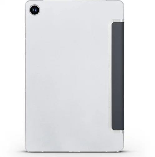 Samsung Galaxy Tab A9 Plus Tablet Kılıfı Akıllı Uyku Modlu Standlı Şeffaf Smart Cover Kapak - Mor