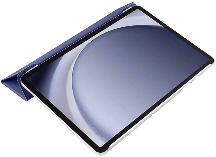 Samsung Galaxy Tab A9 Plus Tablet Kılıfı Akıllı Uyku Modlu Standlı Şeffaf Smart Cover Kapak - Kırmızı