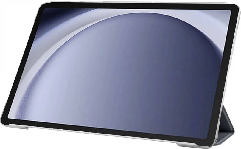 Samsung Galaxy Tab A9 Plus Tablet Kılıfı Akıllı Uyku Modlu Standlı Şeffaf Smart Cover Kapak - Kırmızı