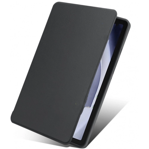 Samsung Galaxy Tab A9 Plus Tablet Kılıfı Termik Kalem Bölmeli Dönebilen Standlı Kapak - Gri