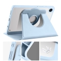 Samsung Galaxy Tab A9 Plus Tablet Kılıfı Termik Kalem Bölmeli Dönebilen Standlı Kapak - Gri