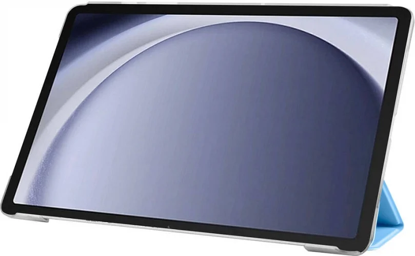 Samsung Galaxy Tab A9 Tablet Kılıfı Akıllı Uyku Modlu Standlı Şeffaf Smart Cover Kapak - Rose Gold