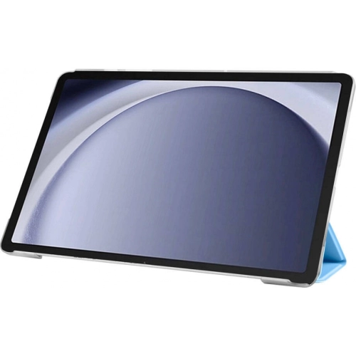 Samsung Galaxy Tab A9 Tablet Kılıfı Akıllı Uyku Modlu Standlı Şeffaf Smart Cover Kapak - Mor