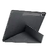 Samsung Galaxy Tab S9 FE Plus(+) Tablet Kılıfı Standlı Tri Folding Kalemlikli Silikon Smart Cover - Rose Gold