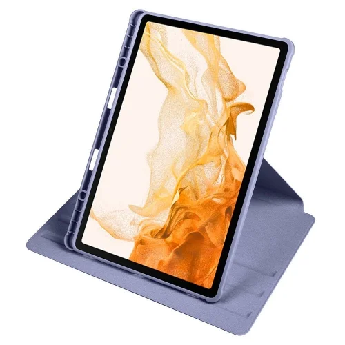 Samsung Galaxy Tab S9 Plus (+) Tablet Kılıfı Termik Kalem Bölmeli Dönebilen Standlı Kapak - Siyah