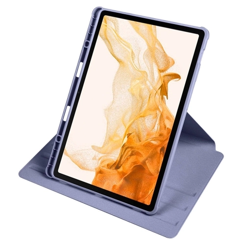 Samsung Galaxy Tab S9 Plus (+) Tablet Kılıfı Termik Kalem Bölmeli Dönebilen Standlı Kapak - Lavanta Grisi
