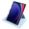 Samsung Galaxy Tab S9 Tablet Kılıfı Termik Kalem Bölmeli Dönebilen Standlı Kapak - Lavanta Grisi