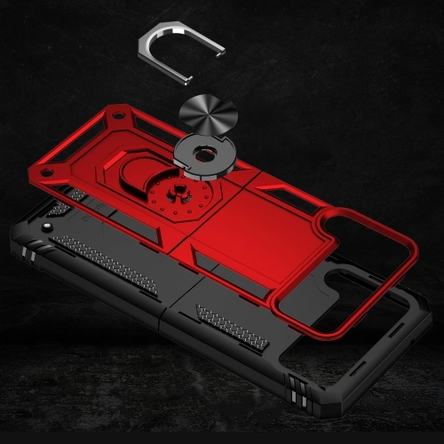 Samsung Galaxy Z Flip 3 Kılıf Zırhlı Standlı Mıknatıslı Katlanabilir Tank Kapak - Lacivert