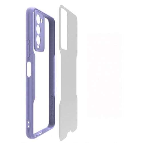 Tecno Camon 18 Kılıf Renkli Silikon Kamera Lens Korumalı Şeffaf Parfe Kapak - Pembe