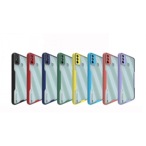 Tecno Spark 6 Go (KE5k) Kılıf Renkli Silikon Kamera Lens Korumalı Şeffaf Parfe Kapak - Yeşil