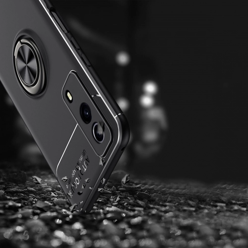 Vivo Y53s Kılıf Renkli Silikon Yüzüklü Standlı Auto Focus Ravel Kapak - Kırmızı