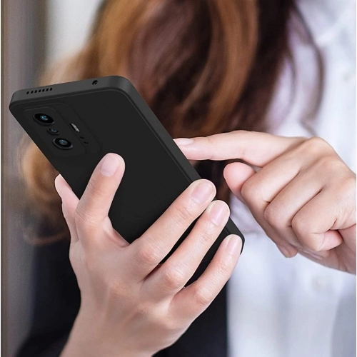 Xiaomi Mi 11T Kılıf İnce Soft Mat Renkli Esnek Silikon Kapak - Siyah