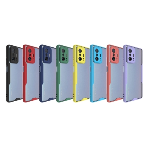 Xiaomi Mi 11T Kılıf Renkli Silikon Kamera Lens Korumalı Şeffaf Parfe Kapak - Sarı