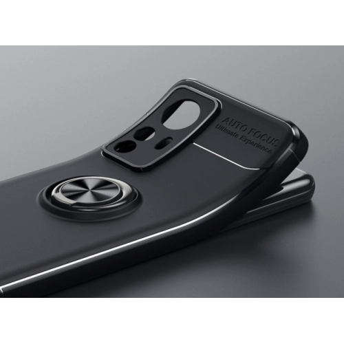 Xiaomi Mi 12 Lite Kılıf Renkli Silikon Yüzüklü Standlı Auto Focus Ravel Kapak - Mavi