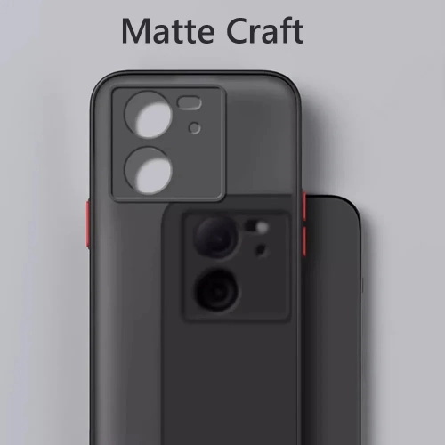 Xiaomi Mi 13T Kılıf Kamera Korumalı Arkası Şeffaf Mat Silikon Kapak - Lacivert