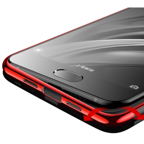 Xiaomi Mi 6 Kılıf Renkli Köşeli Lazer Şeffaf Esnek Silikon - Mavi