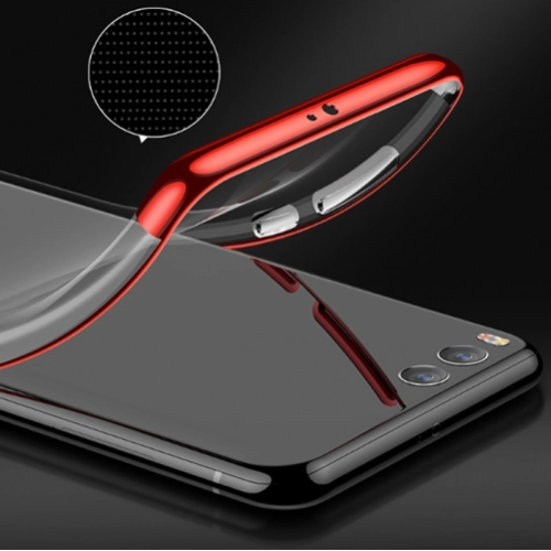 Xiaomi Mi 6 Kılıf Renkli Köşeli Lazer Şeffaf Esnek Silikon - Gold